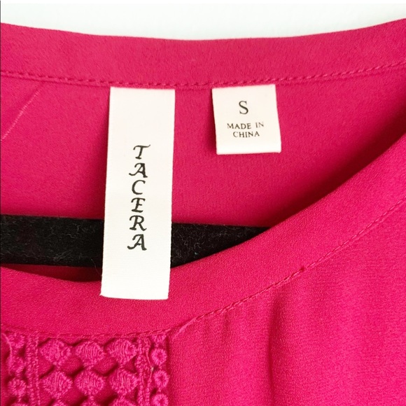 Tacera - Pink ¾ length Blouse - Size Small - Picture 3 of 5